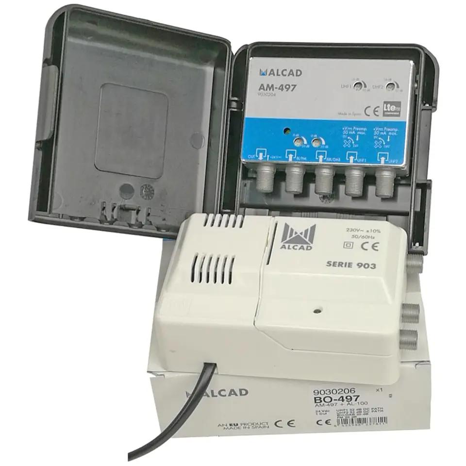 Multipojasno pojačalo FM/DAB/2xUHF sa ispravljačem, LTE 700MHz filter