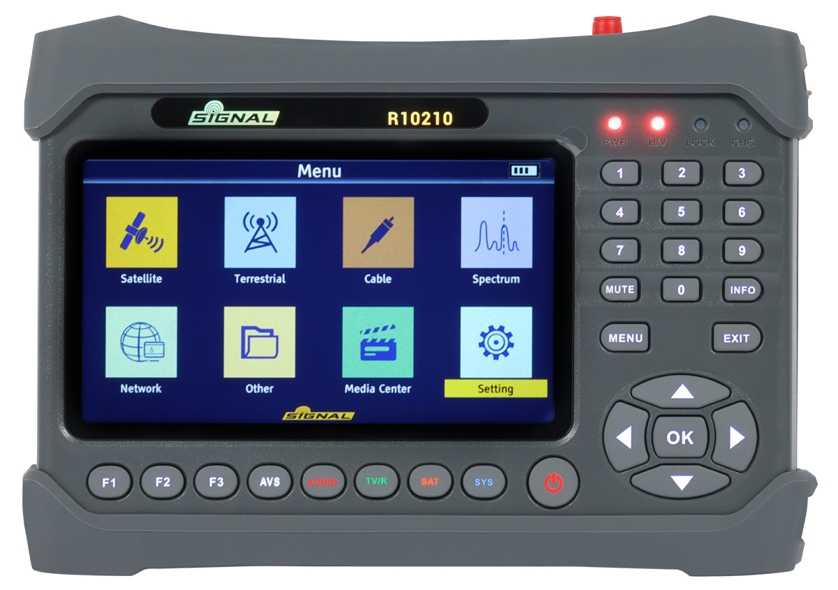 Mjerni instrument DVB-T/T2/C, DVB-S/S2, spectrum i optical tester